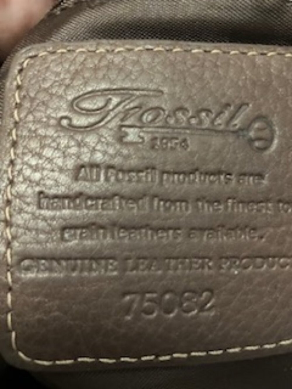 Vintage Fossil Leather Bag with Braided Leather Straps - Picture 11 of 14